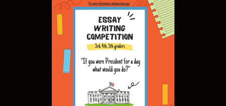 “President for a day” essay contest for third, fourth, and fifth grade students